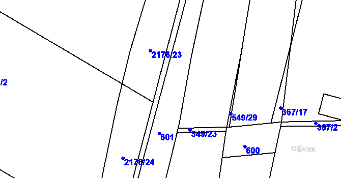 Parcela st. 549/3 v KÚ Lověšice u Přerova, Katastrální mapa