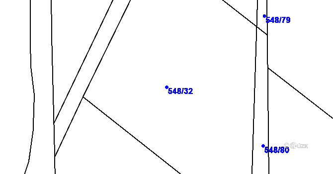 Parcela st. 548/32 v KÚ Lověšice u Přerova, Katastrální mapa