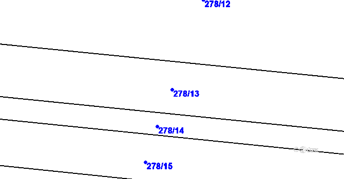 Parcela st. 278/13 v KÚ Lověšice u Přerova, Katastrální mapa