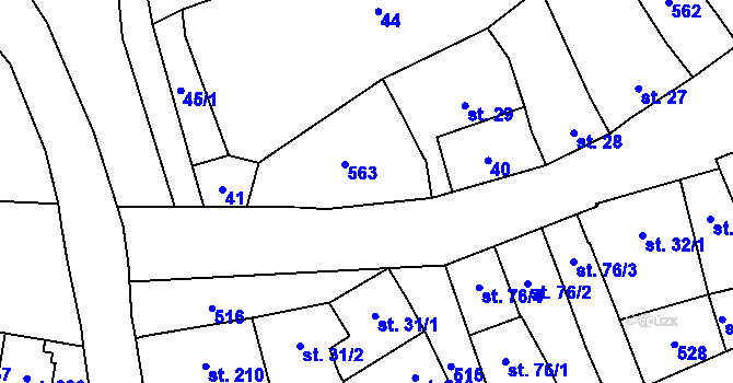 Parcela st. 30 v KÚ Lověšice u Přerova, Katastrální mapa