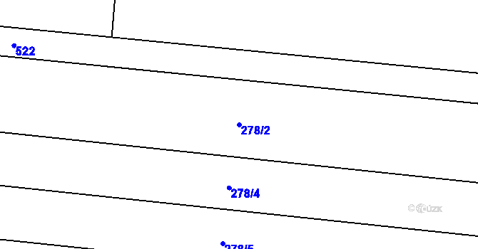 Parcela st. 278/2 v KÚ Lověšice u Přerova, Katastrální mapa