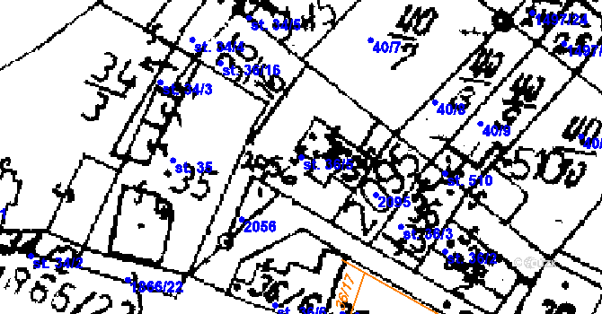 Parcela st. 36/5 v KÚ Přerov nad Labem, Katastrální mapa