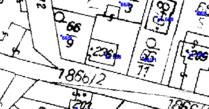Parcela st. 236 v KÚ Přerov nad Labem, Katastrální mapa