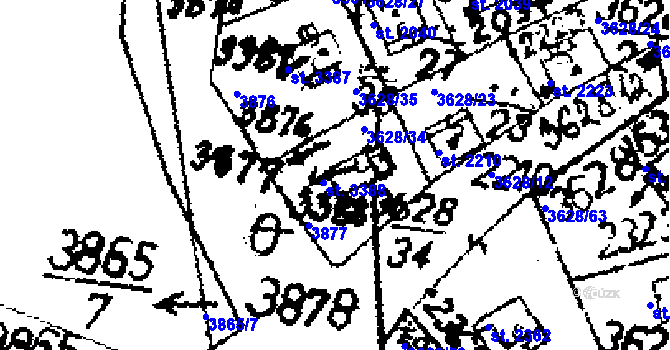 Parcela st. 443 v KÚ Přerov nad Labem, Katastrální mapa