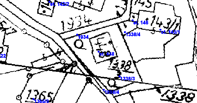 Parcela st. 448 v KÚ Přerov nad Labem, Katastrální mapa