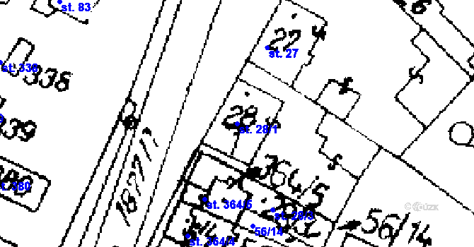 Parcela st. 28/1 v KÚ Přerov nad Labem, Katastrální mapa