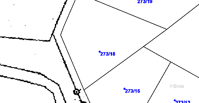 Parcela st. 273/18 v KÚ Přerov nad Labem, Katastrální mapa