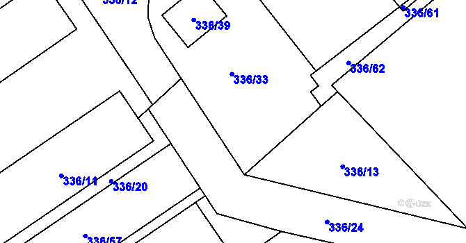 Parcela st. 336/26 v KÚ Přestanov, Katastrální mapa