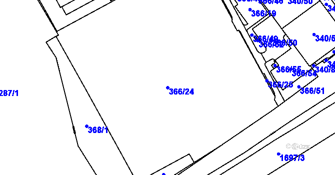 Parcela st. 366/24 v KÚ Přestanov, Katastrální mapa