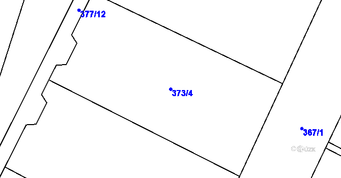 Parcela st. 373/4 v KÚ Přestavlky u Sedlce, Katastrální mapa
