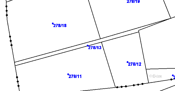 Parcela st. 278/13 v KÚ Přestavlky u Čerčan, Katastrální mapa