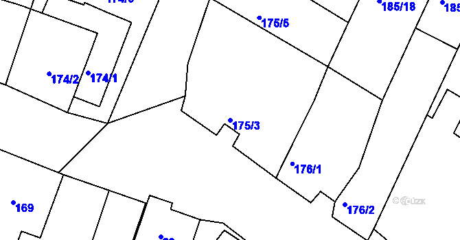 Parcela st. 175/3 v KÚ Přešovice, Katastrální mapa