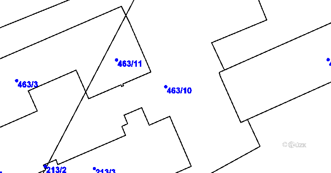 Parcela st. 463/10 v KÚ Přešovice, Katastrální mapa