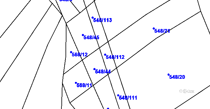 Parcela st. 548/112 v KÚ Držkrajov, Katastrální mapa