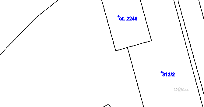Parcela st. 2320 v KÚ Přeštice, Katastrální mapa