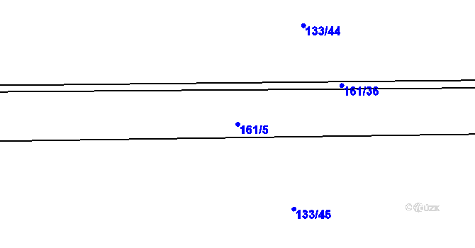 Parcela st. 161/5 v KÚ Slaník, Katastrální mapa