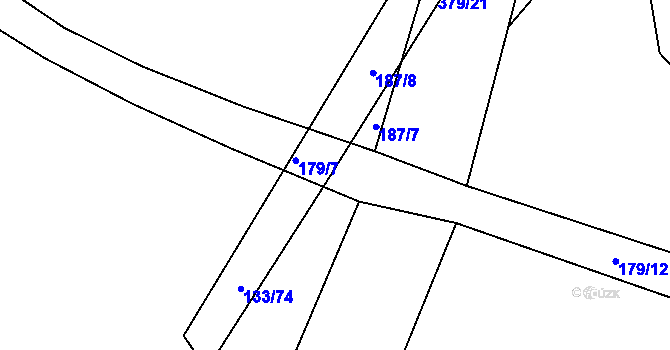Parcela st. 179/8 v KÚ Slaník, Katastrální mapa