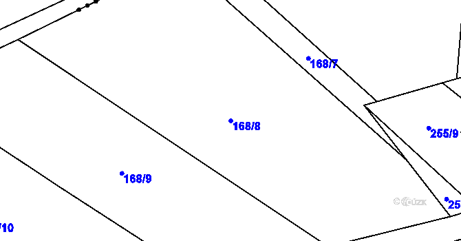 Parcela st. 168/8 v KÚ Převýšov, Katastrální mapa