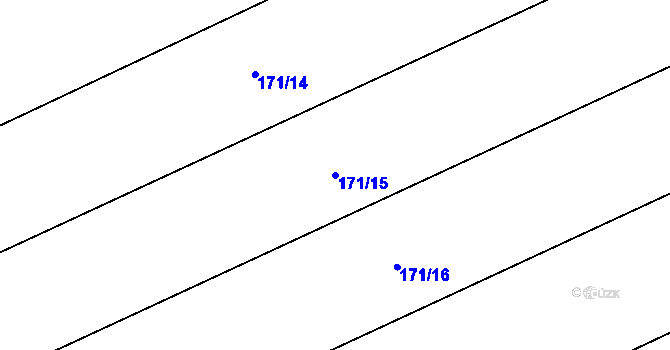 Parcela st. 171/15 v KÚ Převýšov, Katastrální mapa