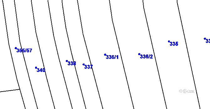 Parcela st. 336/1 v KÚ Přezletice, Katastrální mapa