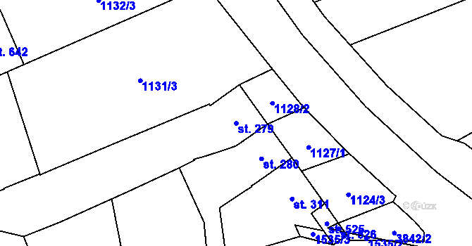 Parcela st. 279 v KÚ Přibice, Katastrální mapa