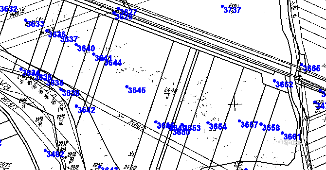 Parcela st. 2400/3 v KÚ Přibice, Katastrální mapa