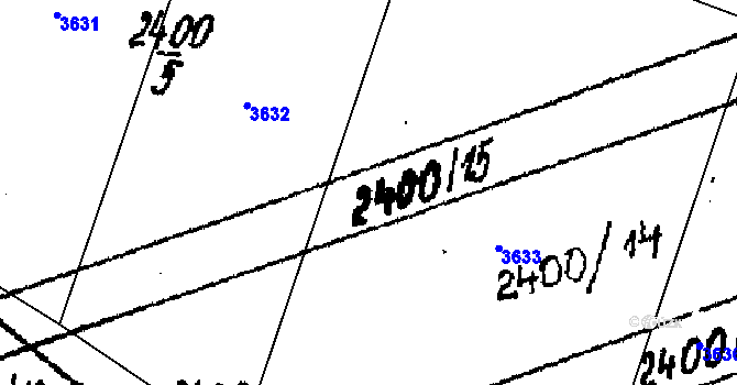 Parcela st. 2400/15 v KÚ Přibice, Katastrální mapa