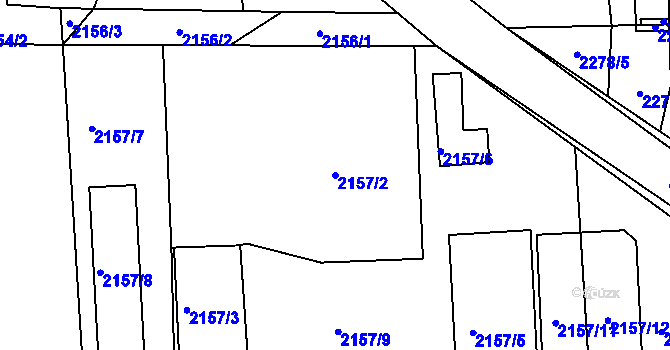 Parcela st. 2157/2 v KÚ Příbor, Katastrální mapa