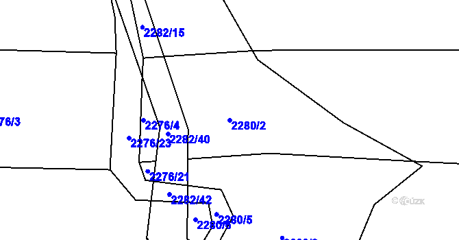 Parcela st. 2280/2 v KÚ Příbor, Katastrální mapa