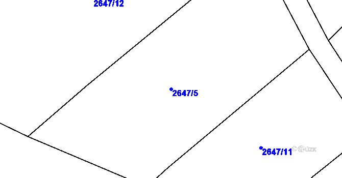 Parcela st. 2647/5 v KÚ Příbor, Katastrální mapa