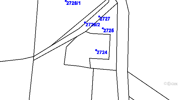 Parcela st. 2724 v KÚ Příbor, Katastrální mapa