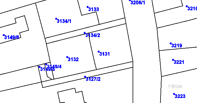 Parcela st. 3131 v KÚ Příbor, Katastrální mapa