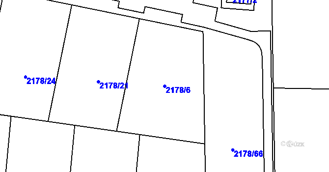 Parcela st. 2178/6 v KÚ Příbor, Katastrální mapa