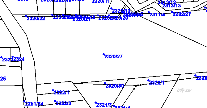 Parcela st. 2320/27 v KÚ Příbor, Katastrální mapa