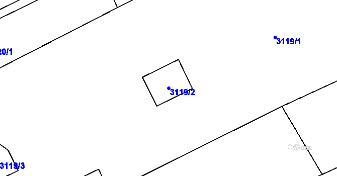 Parcela st. 3119/2 v KÚ Příbor, Katastrální mapa