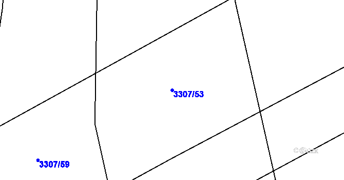 Parcela st. 3307/53 v KÚ Příbor, Katastrální mapa