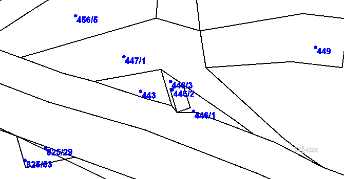 Parcela st. 446/2 v KÚ Klokočov u Příbora, Katastrální mapa