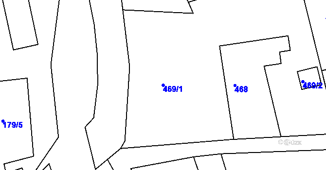 Parcela st. 469/1 v KÚ Klokočov u Příbora, Katastrální mapa