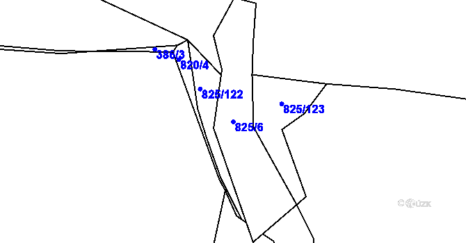 Parcela st. 825/6 v KÚ Klokočov u Příbora, Katastrální mapa