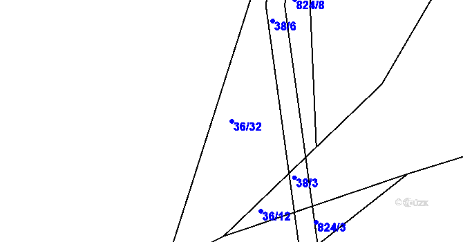 Parcela st. 36/32 v KÚ Klokočov u Příbora, Katastrální mapa