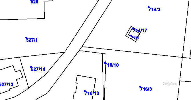 Parcela st. 716/11 v KÚ Klokočov u Příbora, Katastrální mapa