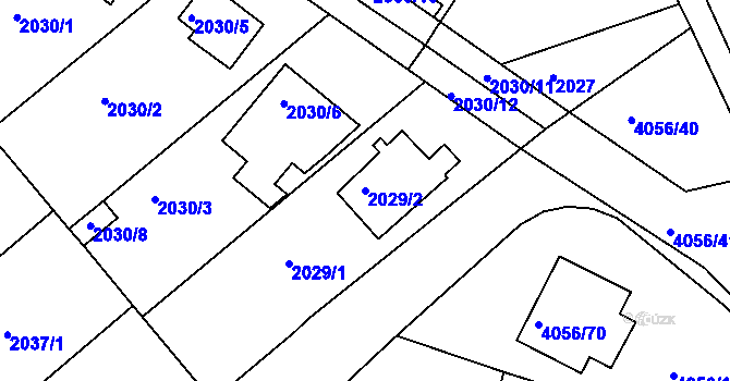 Parcela st. 2029/2 v KÚ Příbram, Katastrální mapa