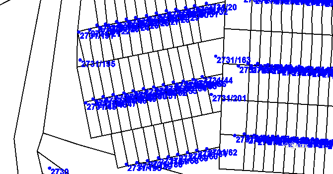 Parcela st. 2731/53 v KÚ Příbram, Katastrální mapa