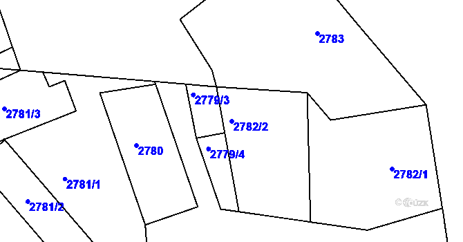 Parcela st. 2782/2 v KÚ Příbram, Katastrální mapa
