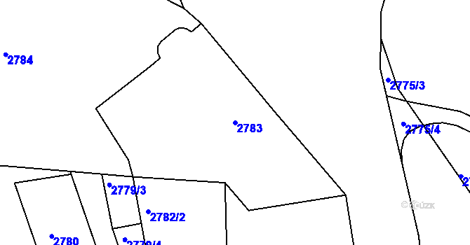Parcela st. 2783 v KÚ Příbram, Katastrální mapa