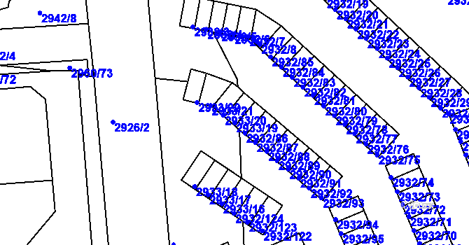 Parcela st. 2933/19 v KÚ Příbram, Katastrální mapa