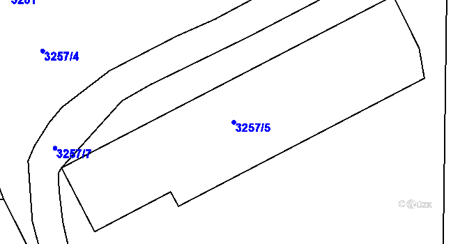Parcela st. 3257/5 v KÚ Příbram, Katastrální mapa