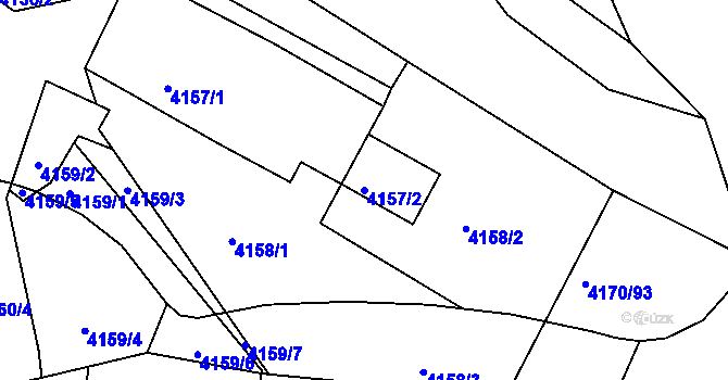 Parcela st. 4157/2 v KÚ Příbram, Katastrální mapa