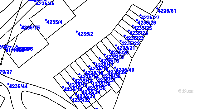 Parcela st. 4235/19 v KÚ Příbram, Katastrální mapa