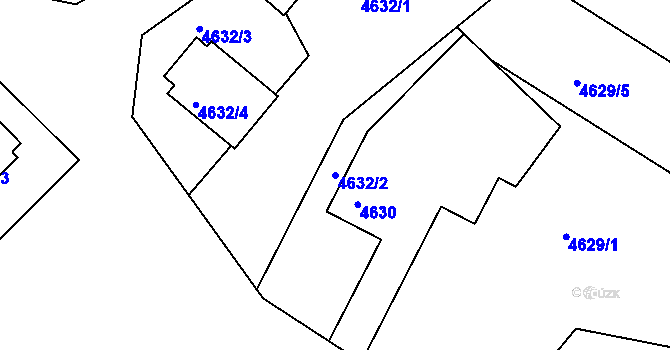 Parcela st. 4632/2 v KÚ Příbram, Katastrální mapa